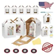 Reusable & Disposable Tall Cake Carrier - 12-Inch Boxes for Weddings & Birthdays