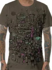 Mens T-shirt,Rave Shirt Printed,StreetWear,Burning Man,Psy Trance,Goa Tribal