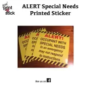 Alert-Special Needs Printed Sticker