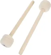 BESPORTBLE 2Pcs Snare Wooden Drum Hammer Wool Felt Drum Mallet Sticks for Percussion Instruments for Musicians and Drum Enthusiasts Wood Color Design