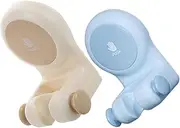 BESTOYARD 2Pcs Holder Bracket Shower Hanger with No Drill Installation Compact Design for Shower Essentials Suction Cup Wall Mount