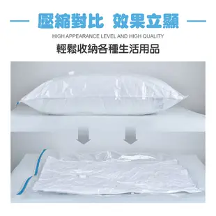 抽氣式透明真空壓縮袋-藍款40X60cm 壓縮袋 換季收納 棉被收納 真空收納袋 (0.4折)