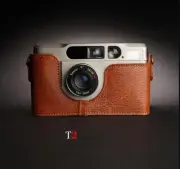 Handmade Genuine Leather Half Camera Case Cover For CONTAX T3 T2 Tix