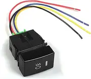 AMGHCGTEEW 1Pcs 5-Pin Fog Light Switch Button Fit for Honda Accord Civic Fit Odyssey VEZEL CR-V HR-V with 4-Connect Wires 12V