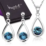 Boxed Morning Dew Necklace And Earrings Set Embellished with SWAROVSKI® crystals