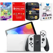 Nintendo Switch White OLED + Zelda Echoes of Wisdom + NSO 1 Year Membership