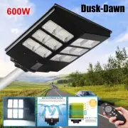 600W LED Solar Street Light 990000000LM 7500k Dusk-Dawn PIR Sensor Yard Security