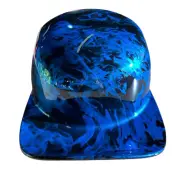 Custom Hydro Dipped Diamond Blue Flames Doughboy Mikes Pro Lid novelty helmet