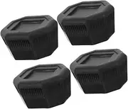 4 Pcs Tennis Racket Handle Cover Tennis Racket Cover Black Plastic
