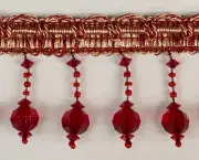 Beaded FRINGE Trim for DRAPERY and UPHOLSTERY-Per yard