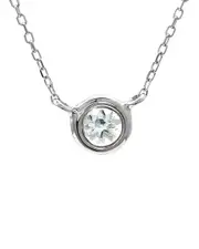 14K 0.10 ct. tw. Aquamarine Necklace