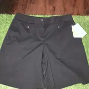 LIZGOLF by LIZ CLAIBORNE Women SZ 8 Polyester Spandex Black Shorts/NWT