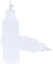 2pcs Liquid Dispense Bottle Leakproof Squeeze Condiment Bottles Squeeze Bottles Glue Dispense Bottle Liquid Storage Bottle White