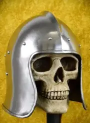 SCA Medieval Barbuta Helmet Knights Templar Crusader Armour Helmet Halloween