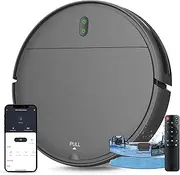 Robot Vacuum and Mop Combo, 2 in 1 Robot Vacuum Cleaner with Schedule, Wi-Fi/App, 1400Pa Max Suction, Self-Charging Robotic Vacuum, Slim, Ideal for Hard Floor, Pet Hair,