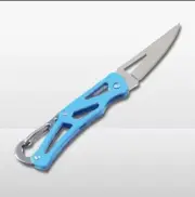 Mini BLUE Pocket Folding Knife Camping Outdoor Fishing Small Keyring Knives EDC
