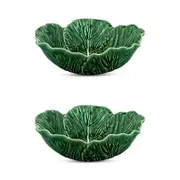 Bordallo Pinheiro Cabbage Individual Salad Bowl, Set of 2
