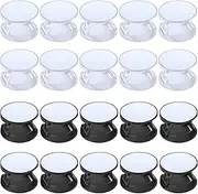 Weewooday 20 Pcs Sublimation Socket Blank Phone Grip Holders Collapsible Phone Grips Self Adhesive Sublimation Holders for Smartphones and Tablets(Black and White)