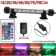 18-98CM Aquarium Submersible Fish Tank RGB 5050 LED Strip Light Bar AU Stock