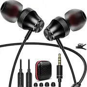 3.5mm Earbuds Wired Earphone for Moto G Stylus Play Pure Chromebook PC School Laptop in-Ear Noise Canceling Soft Airplane Headset 3.5 MM Jack Headphone for Samsung A42 A32 A15 A14 A13 A12 5G S10e A03s