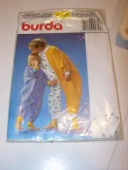 CHILDS UNISEX UNCUT BURDA 4725 Sewing Pattern ONE PIECE PAJAMAS SIZE 2-8