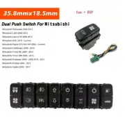 Dual Push Switch Button Fog Lights For Mitsubishi w/Wire (Fan&ESP)
