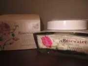 Crabtree & Evelyn Rosewater Body Cream 7 oz Glass Jar