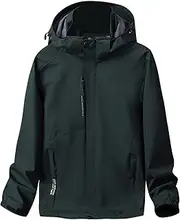 Raincoat for Men Lightweight Loose Fit Waterproof Hooded jackets Zip Up Casual Hiking Travel Coat with Pocket