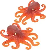 Kisangel Octopus Model Set Simulation Realistic Octopus Figurine Plastic Marine Animal Toy Decor
