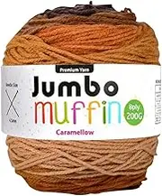 Yatsal Premium 8-Ply Jumbo Muffin Knitting Yarn 200 g, Caramellow