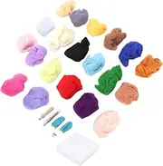 20 Colors Needle Wool Felt Kit DIY Hand Made Toys Craft Accessories Needle Felting Supplies