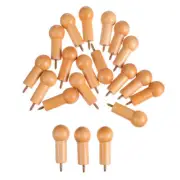 20 Sets Wooden Hook Hanger with Coat Roundwooden Listing Rack Baby Campus