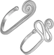 [Healvian] Unique Design Nose Studs 2pcs Gold Nose Ring Snake Snail Shape for Women