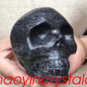1.38LB Natural unknown Skull quartz Crystal Skull Carved Reiki Healing XK1140