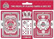 MasterPieces NCAA Ohio State Buckeyes 2 Pack Cards and Dice Set
