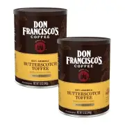 Don Francisco's BUTTERSCOTCH TOFFEE Ground Arabica Coffee Medium 2 Cans MAR 2025