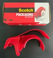 *~3M Scotch Packaging Tape Dispenser Hand Manual Cutter 2" Red Box DP300RD NEW~*