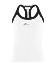 Logo embroidered vest White/Black