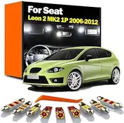 13Pcs LED Interior Reading Map Dome Door Light Kit, For Seat Leon 2 MK2 1P 2006 2007 2008 2009 2010 2011 2012 Sun Visor Lamp