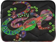 Colorful Lizard Black Laptop Cover Case, Waterproof Case for 15.6 Laptop for Women