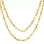 10K Yellow Gold Mens 4.5mm Miami Cuban Link Chain Italian Pendant Necklace 26"