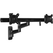 StarTech.com Wall Mount Dual Monitor Arm, Articulating Ergonomic VESA Wall Mount for 2x 24" (11lb/5kg) Screens