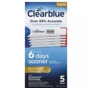 Clearblue Early Digital Pregnancy Test 5 Pack Results 6 Days Early 99Accurate334