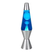 Blue White Wax Liquid Lava Lamp Retro Style Desk/Bedside Light Home Decor 37cm