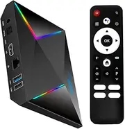 Android Box 14.0 WiFi 6.0 TV Box H728 with 4GB RAM 64GB ROM R69 Plus Dual Wi-Fi 2.4G/5.8G, BT 5.0 LAN 1000M / H.265/ BT/ USB3.0 Android Box