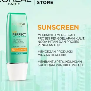 Loreal PARIS Sunblock UV 完美啞光清新高級控油 30ml SPF 50pa KI1