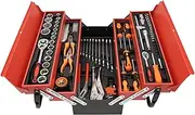 XTevu Ratchet Socket Tool, Folding Socket Wrench Mechanics Set Compatible with Car Motorcycle Repair, 3 Layer Multifunctional Socket Wrench Set