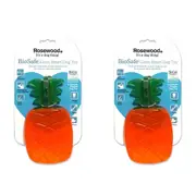 2x Rosewood Pineapple Biosafe Pet Dog Chew Bite Dental Fetch Play Toy Blue/ORNG