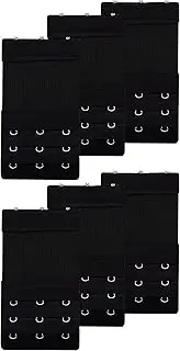 [Cxapnstou] Bra Extender 3 Hook or 4 Hook Elastic Bra Extensions - 6 Pcs (Black,White,Beige)