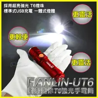 在飛比找樂天市場購物網優惠-HANLIN UT6 隨身迷你T6強光手電筒 鋁合金工作燈 